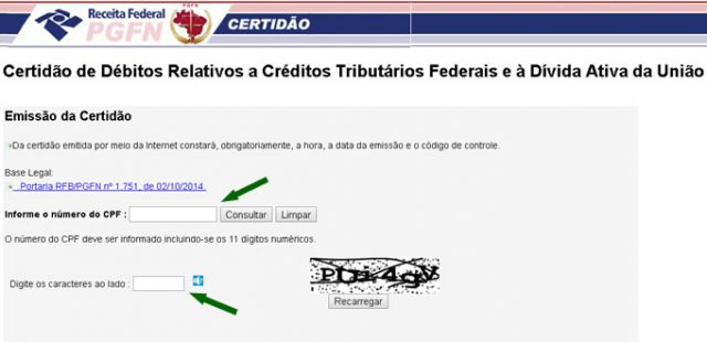 Como imprimir a certidão negativa da Receita Federal | Guia da Receita ...